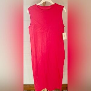 Universal Thread Coral Orange Knit Midi Shift Dress